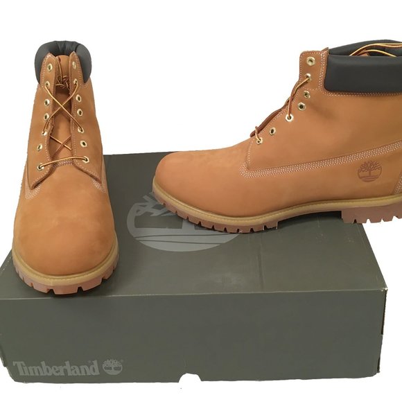 BRAND NEW Timberland Premium Waterproof 6 Inch Boots!  Size 17 or 18 Wheat (Tan) - Picture 1 of 2
